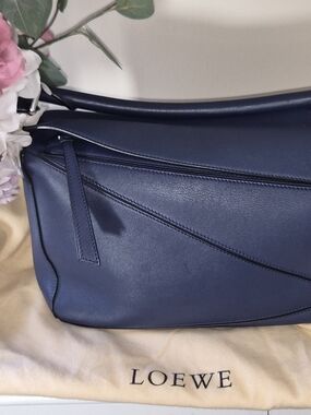 Loewe Deep Blue Puzzle Bag